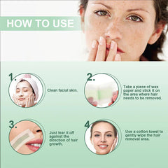 Facial Hair Removal Wax Strips Paper