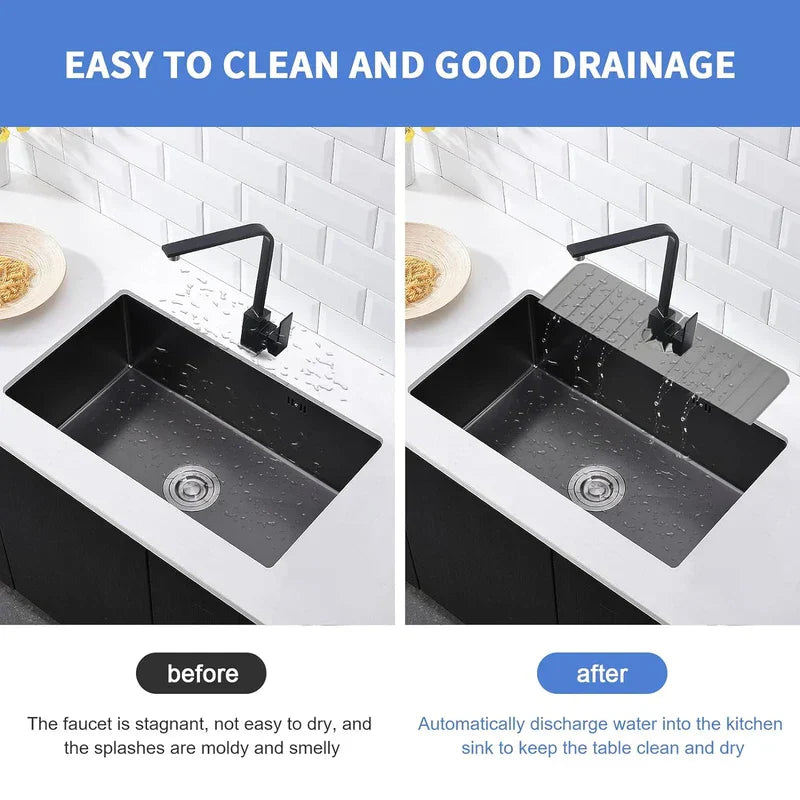 Faucet Sink Splash Guard Mat Pad