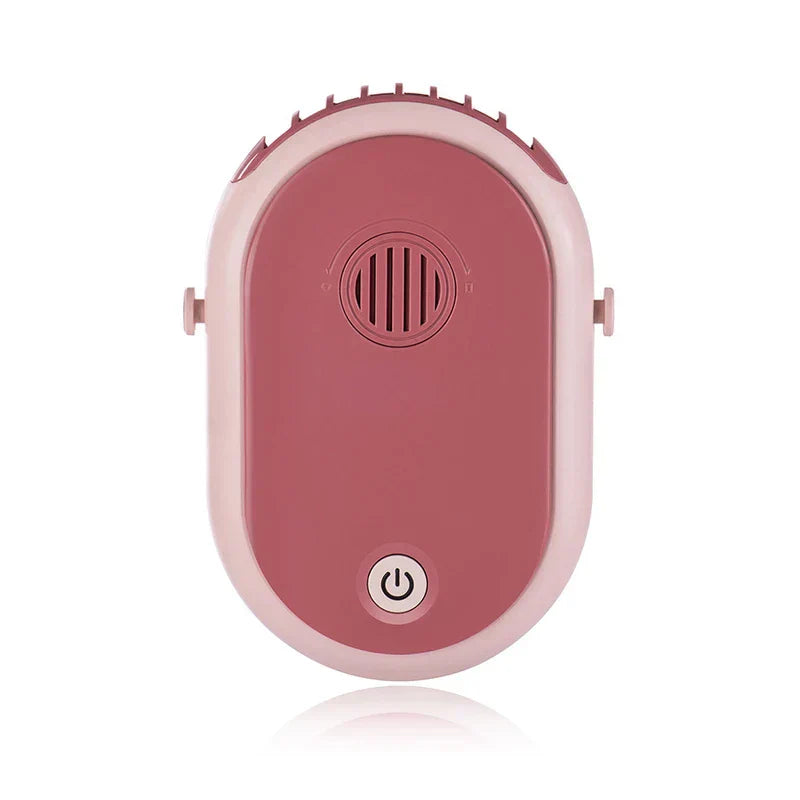 Mist Spray Bottle - Dusty rose oval atomizer front view with power button and vented adjustment dial