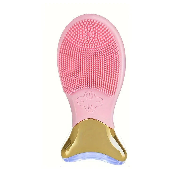 Fish Shaped Silicone Facial Cleansing Brush Massager