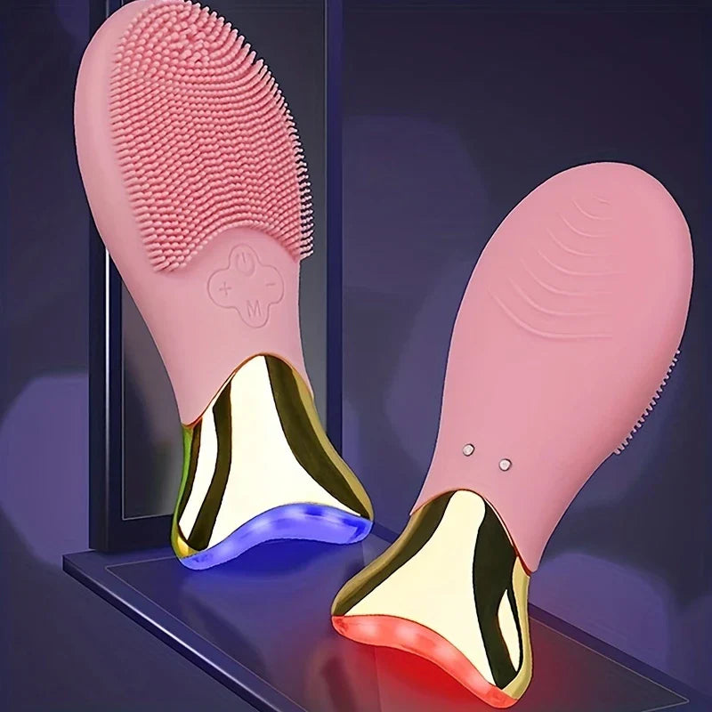 Fish Shaped Silicone Facial Cleansing Brush Massager