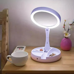 Folding LED Travel Makeup Mirror