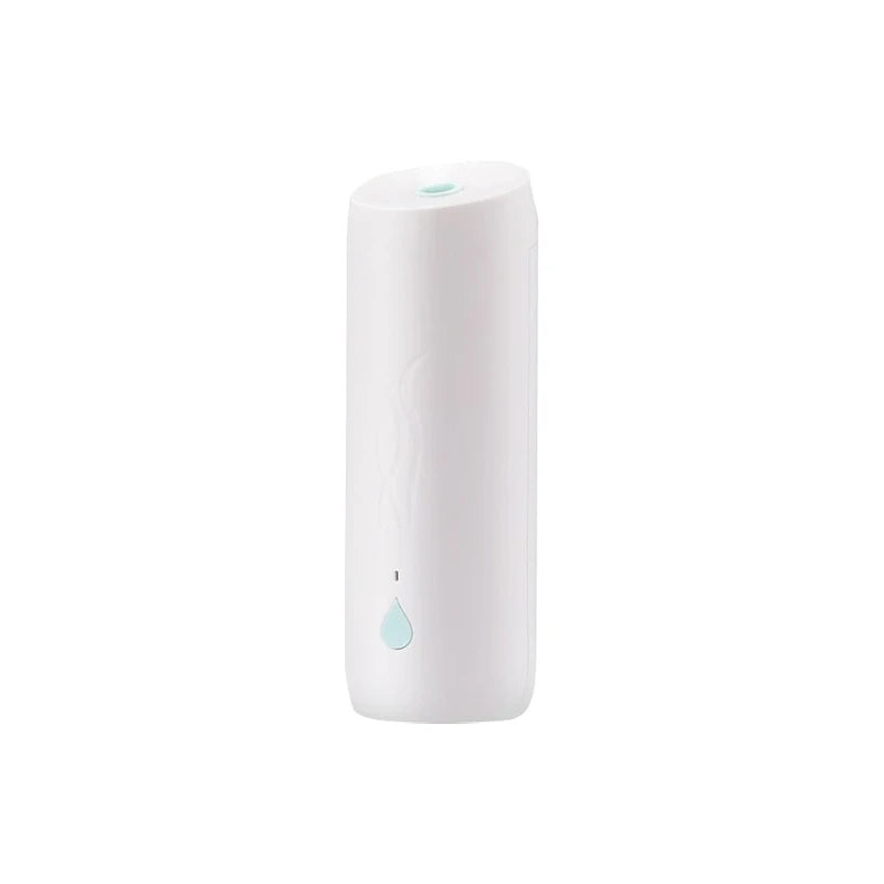 Formaldehyde Remover Air Purifier Gel Box - White upright cylindrical air care device with mint accent details, front view against plain white background