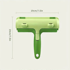 Pet Hair Remover Roller - Dimension diagram showing the tool measures 7.5 inches in both width and total height