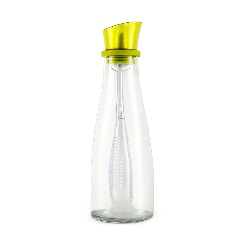 Glass Oil Vinegar Dispenser Bottle Green Top