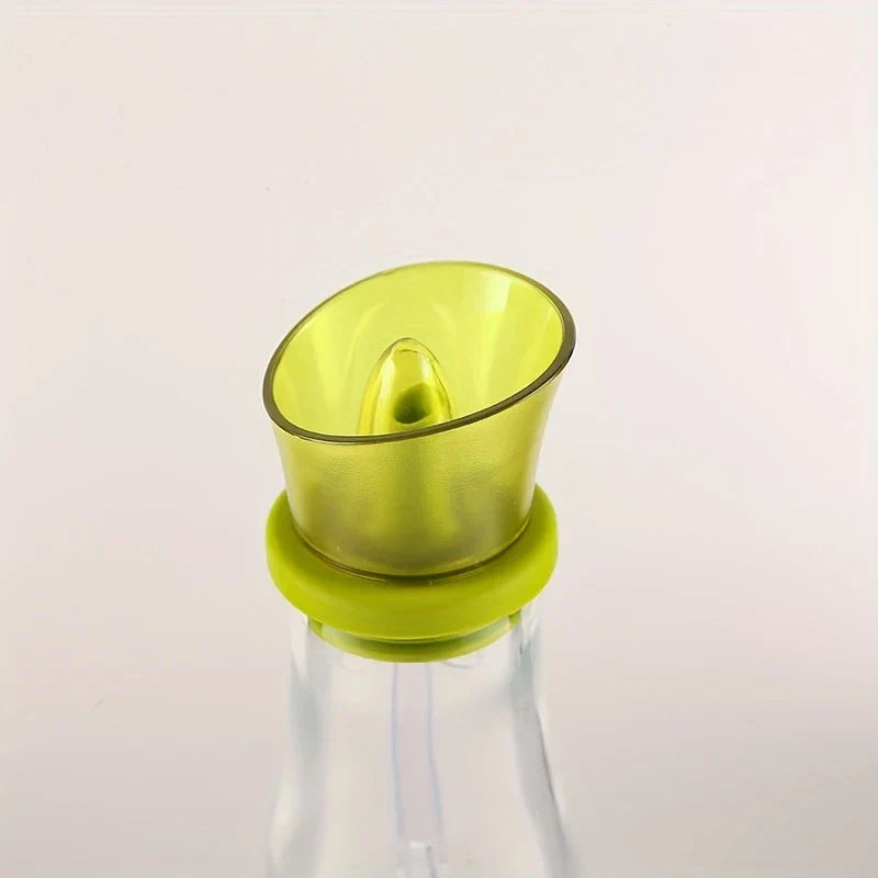 Glass Oil Vinegar Dispenser Bottle Green Top