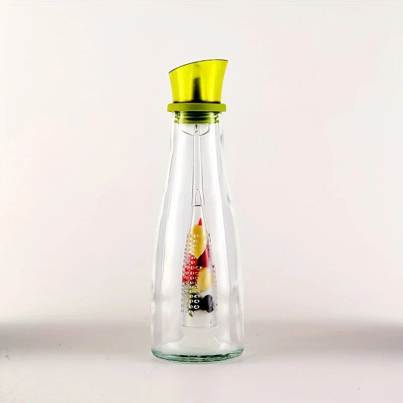 Glass Oil Vinegar Dispenser Bottle Green Top