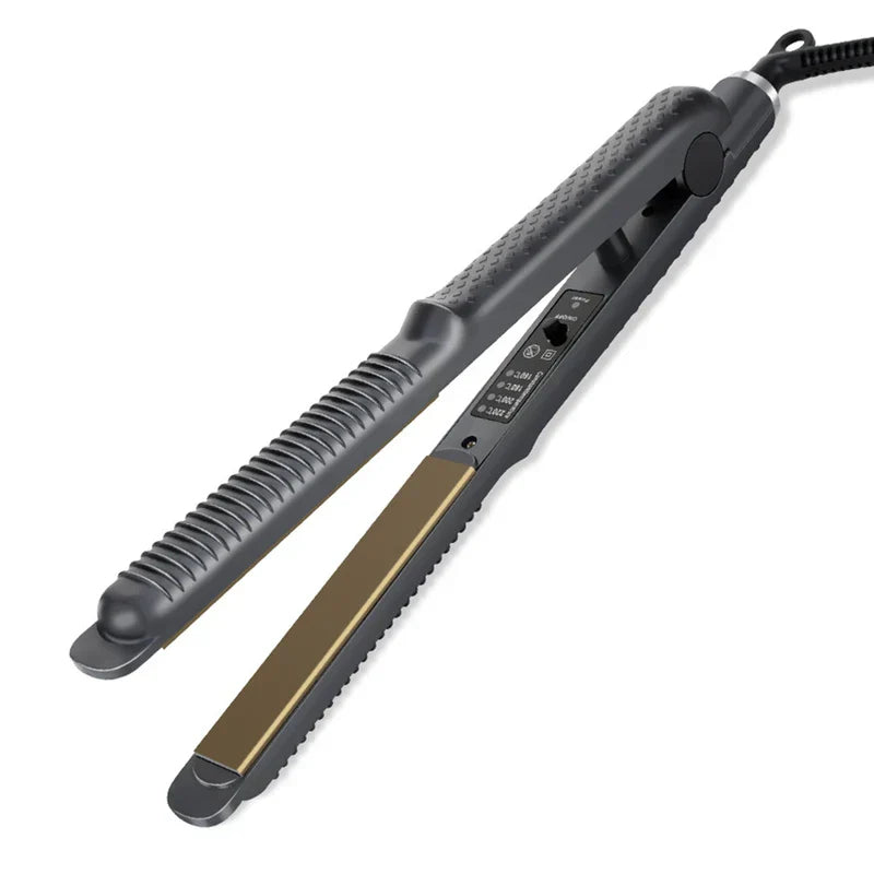 Close-up of hair straightener flat iron flat iron tool plates