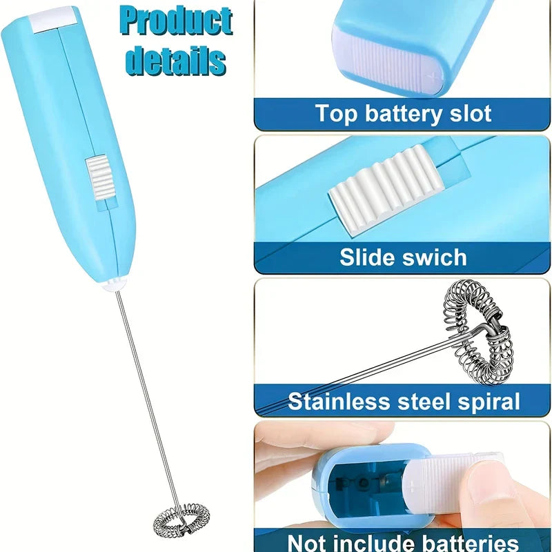 Handheld Electric Milk Frother Whisk Drink Mixer