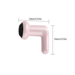 Handheld Percussion Massager - Pink L-shaped handheld massage device with 14cm length and height dimensions shown against a white background.