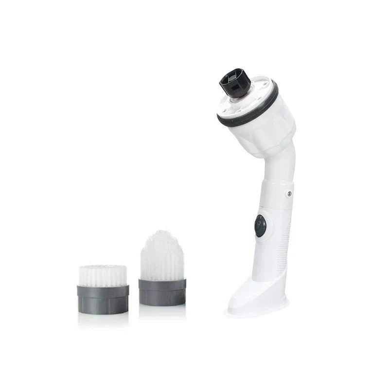 Handheld electric power scrubber with interchangeable brush heads