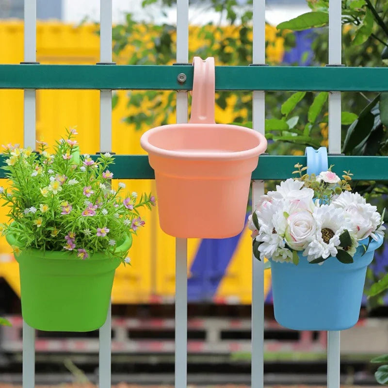 Hanging Flower Pot Basket Planter Hook Railing