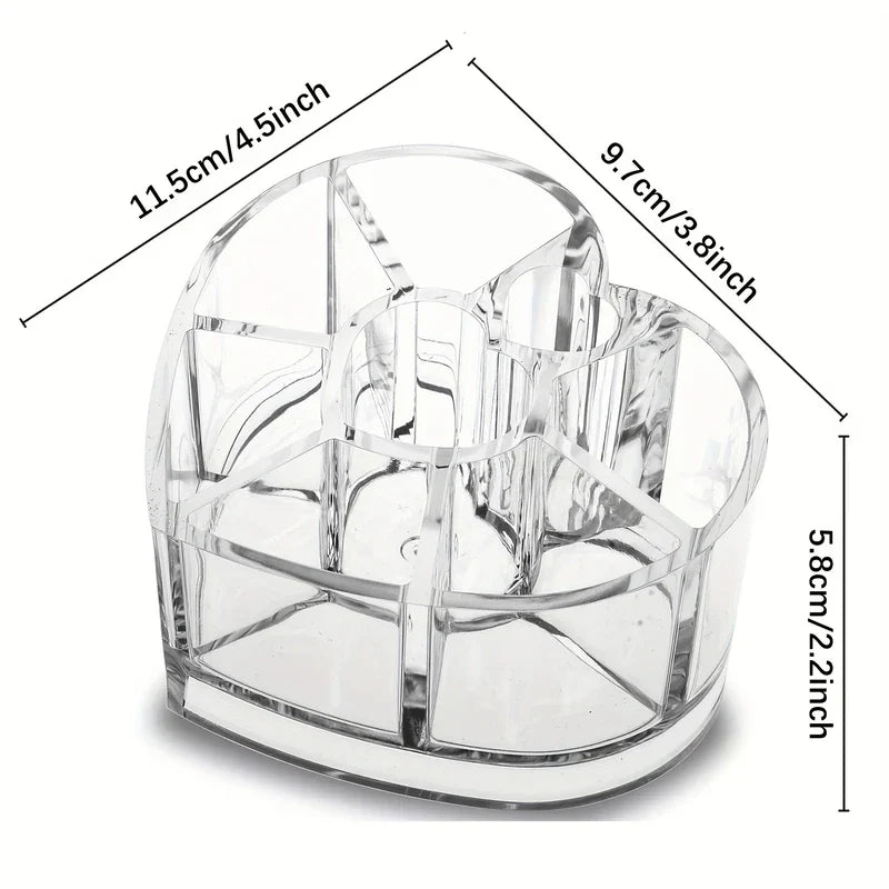 Heart Shaped Makeup Organizer Holder