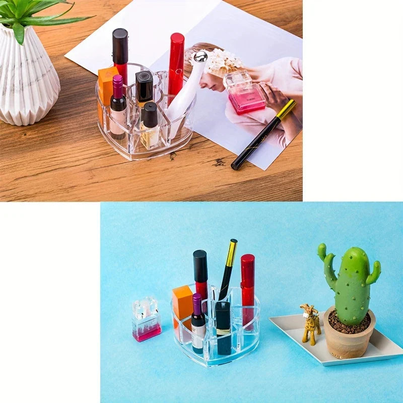 Heart Shaped Makeup Organizer Holder
