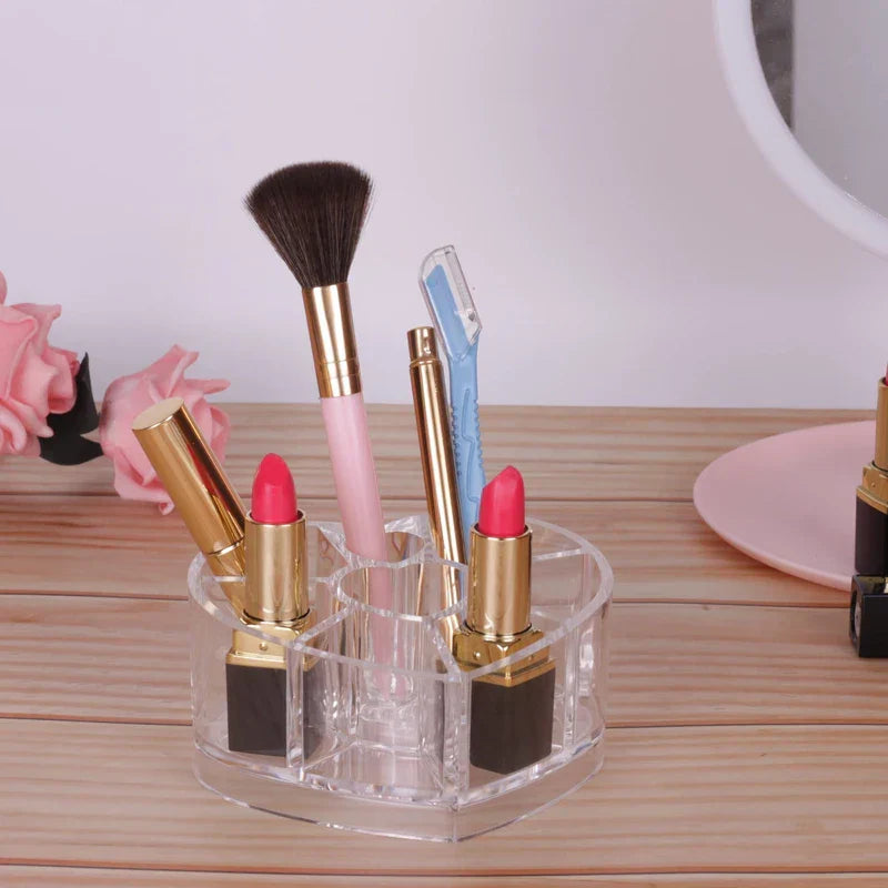 Heart Shaped Makeup Organizer Holder