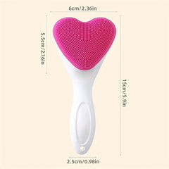 Heart Shaped Manual Facial Cleansing Scrub Brush