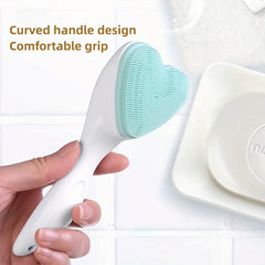Heart Shaped Manual Facial Cleansing Scrub Brush