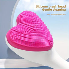 Heart Shaped Manual Facial Cleansing Scrub Brush