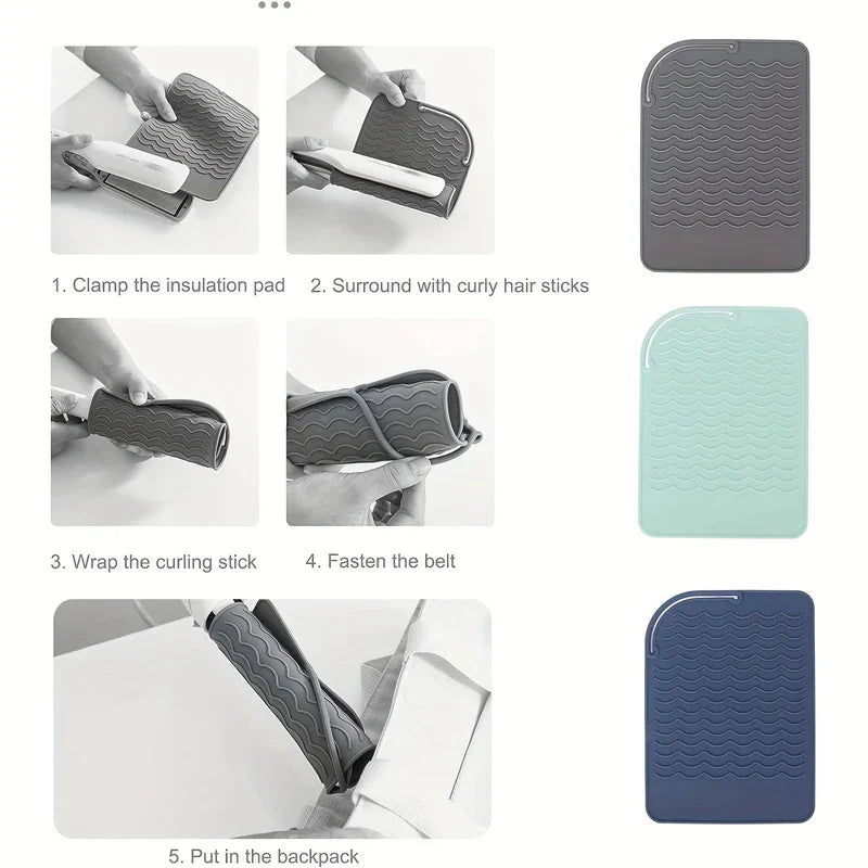 Heat Resistant Mat Pouch for Curling Iron