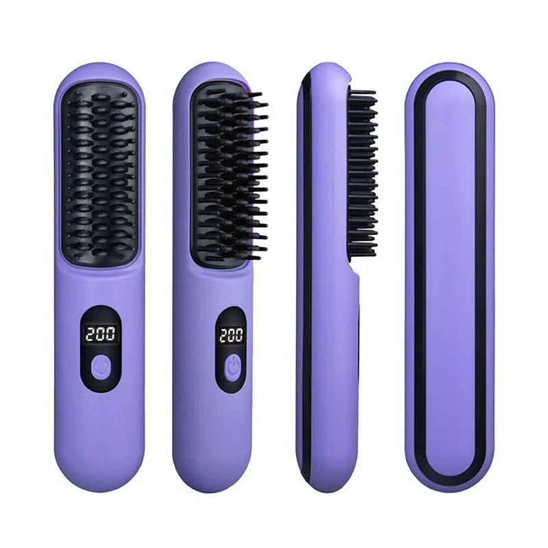 Heated Hair Styling Straightening Brush