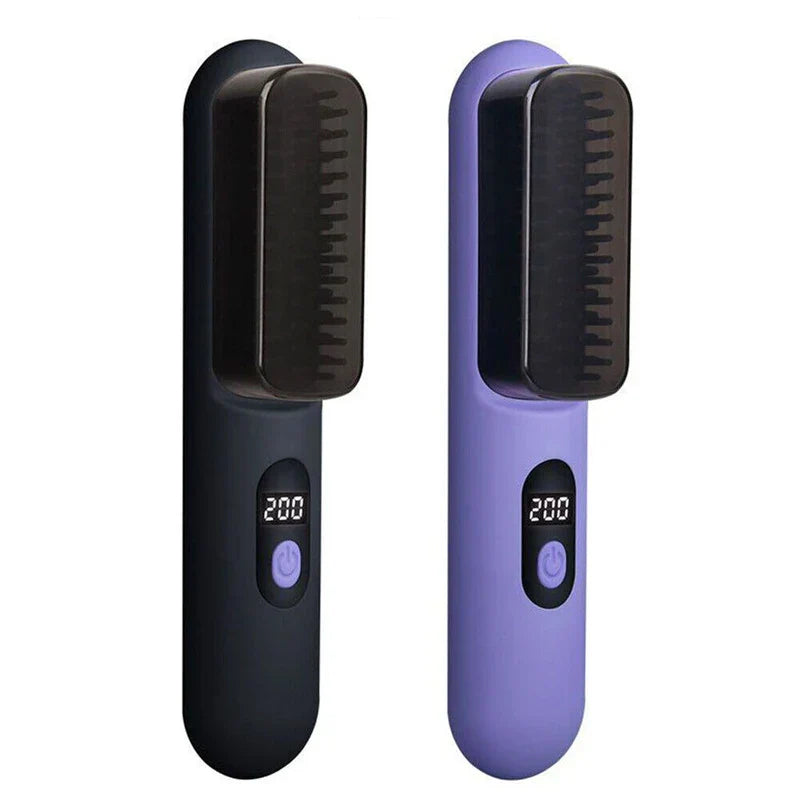 Heated Hair Styling Straightening Brush
