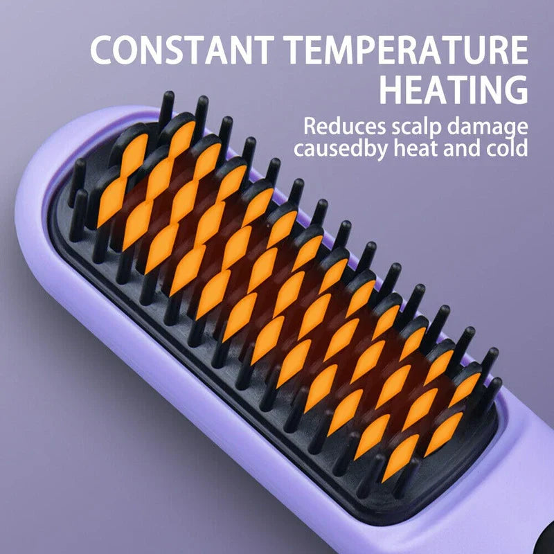 Heated Hair Styling Straightening Brush