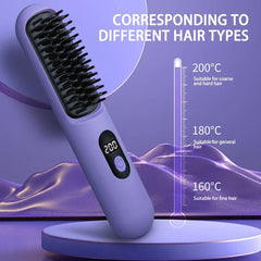 Heated Hair Styling Straightening Brush