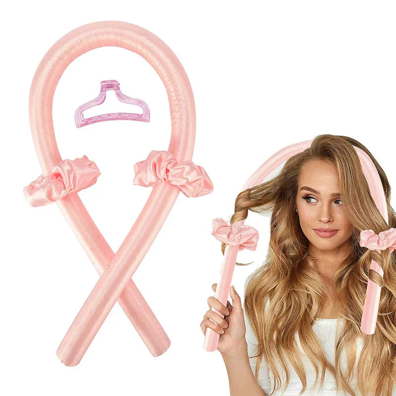 heatless hair curling rod headband sleep styler