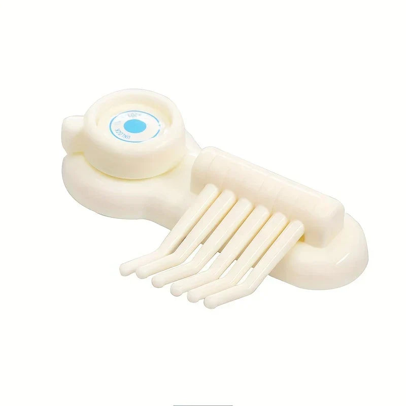 Heavy duty suction cup hooks mounted on a bathroom tile wall holding a towel