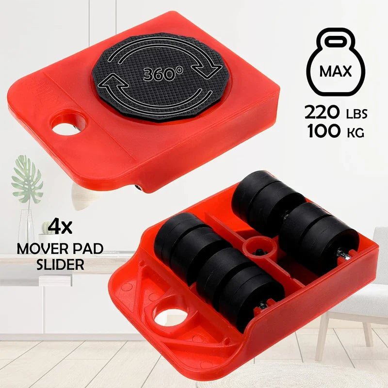 Heavy Furniture Lifter Mover Tool Set Sliders