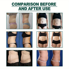 Slimming Patch - Collage of six side-by-side torso photos showing before and after comparisons of midsections