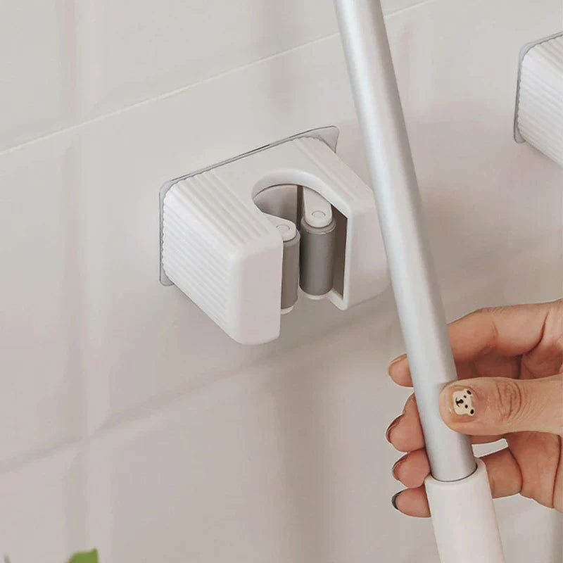 Hexagon Wall Mount Mop Broom Holder