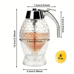 Honey Jar Dispenser with Dipper Stick