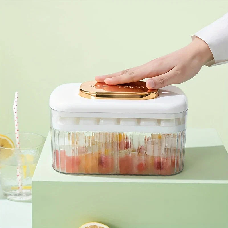Ice Cube Tray with Lid and Bin
