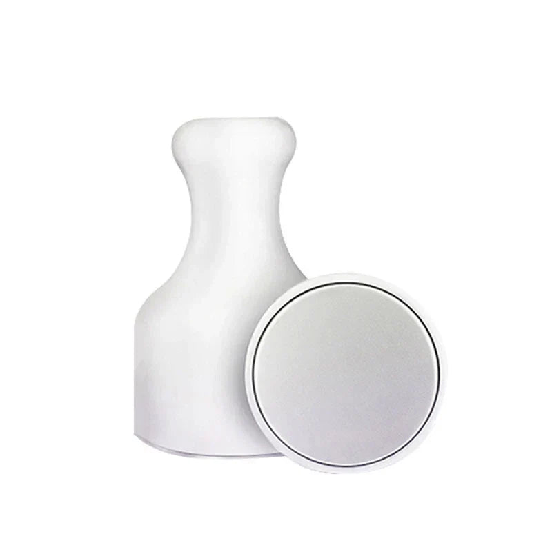 Ice Roller - White handheld cooling facial tool with smooth rounded metal roller head, displayed against a plain white background