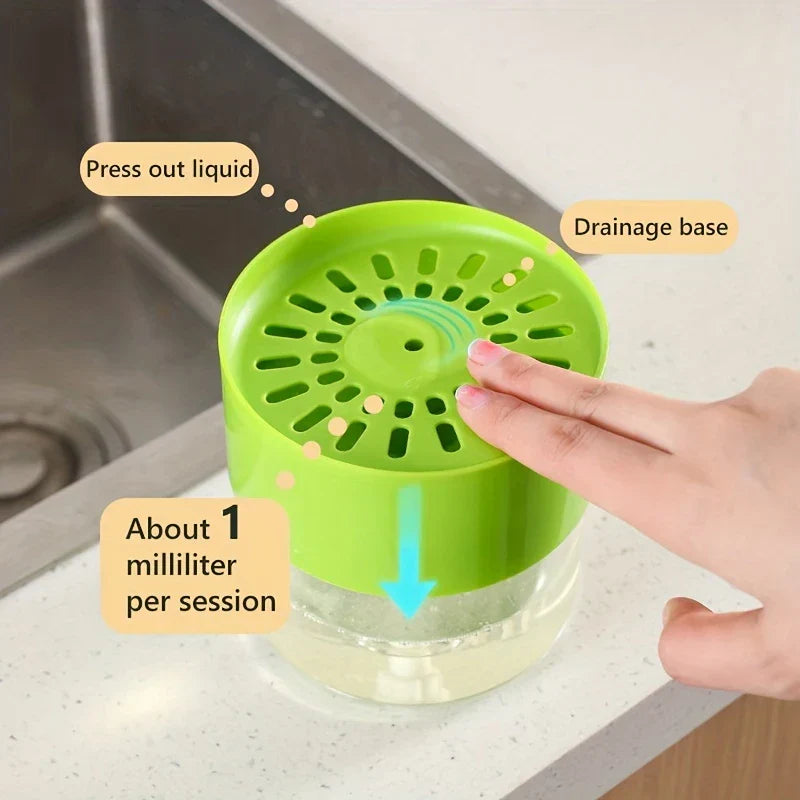 Kitchen Manual Press Soap Pump Dispenser Caddy