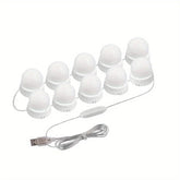 LED Vanity Mirror Light Kit 10 Dimmable Bulbs 3 Modes