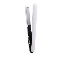 Hair Straightener Flat Iron - White and black styling tool standing open against a plain white background, showing control buttons and temperature markings
