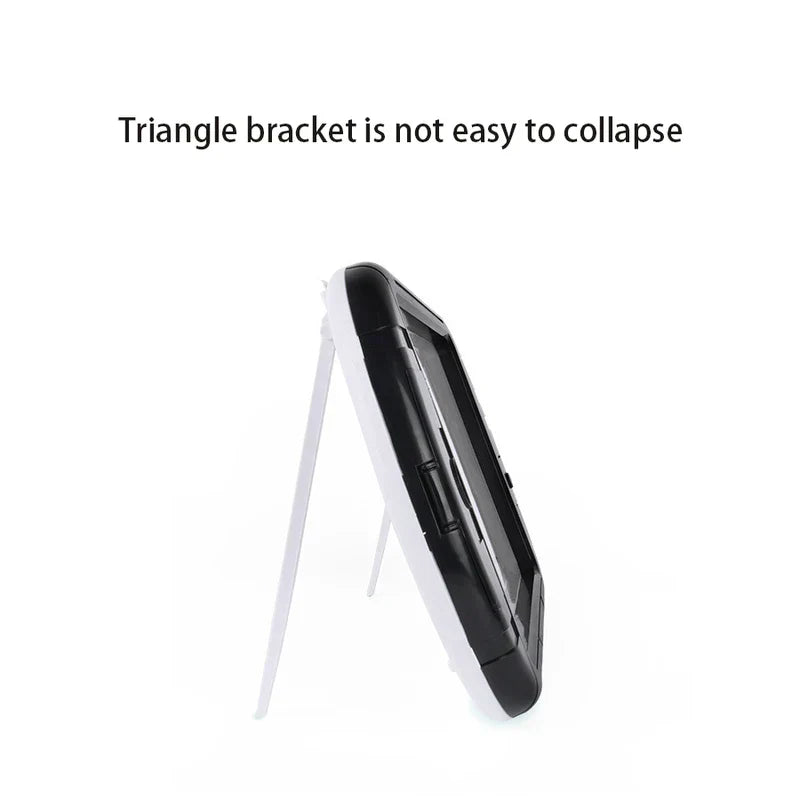 Led Magic Drawing Board - Back view of a black and white drawing board standing upright on its white triangular stand