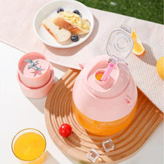 Large capacity portable blender bottle on countertop