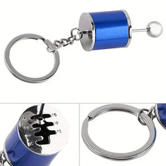Leather keychain keyring holder shown on a table