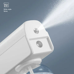 Mist Spray Bottle - Close-up of spray gun nozzle emitting wide-angle mist spray