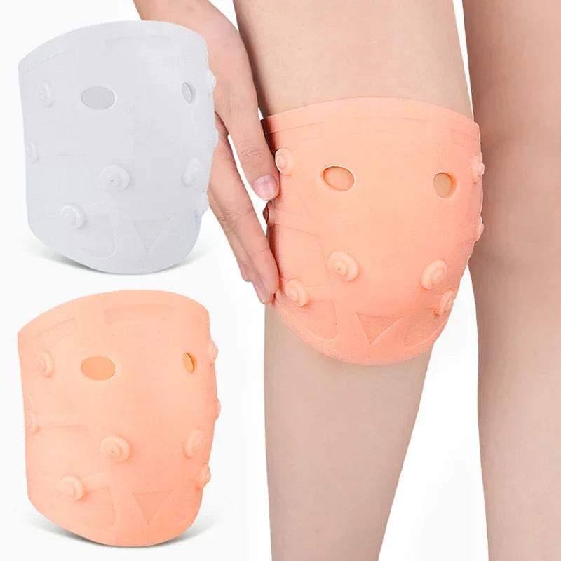 Close-up of the knee brace compression sleeve fabric and stitching