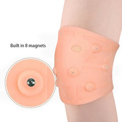 knee brace compression sleeve displayed flat with magnets visible