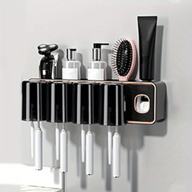 Magnetic Toothbrush Holder Set With Cups