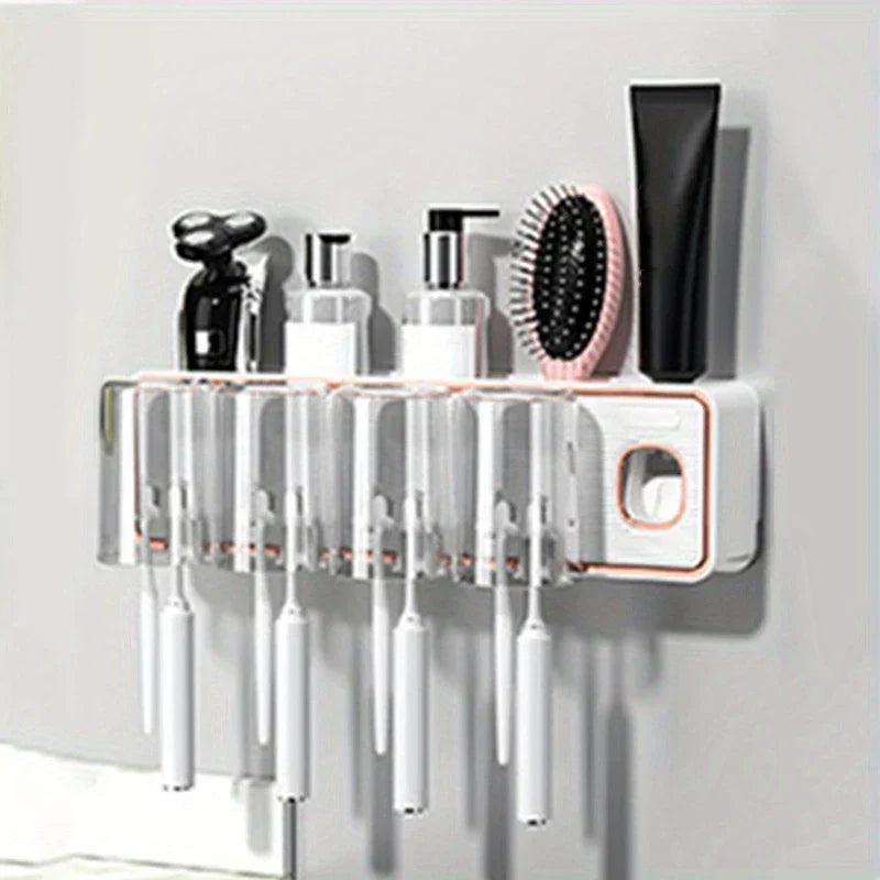 Magnetic Toothbrush Holder Set With Cups