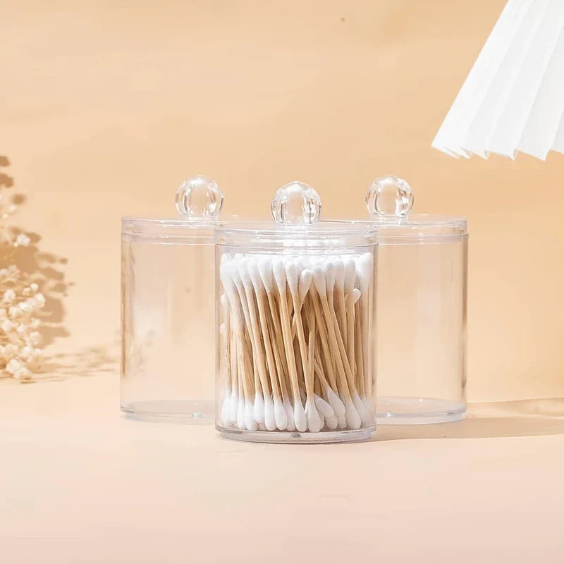Makeup Brush Holder With Cotton Swab Pad Dispenser