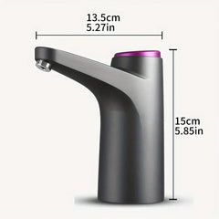 Water Pump Dispenser - Battery-powered water dispenser with size dimensions, length 13.5cm and height 15cm