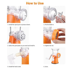 Manual Meat Grinder Sausage Stuffer Machine Mincer