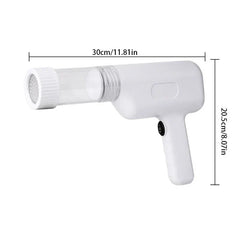 Manual Pasta Maker - White handheld noodle maker shown with length 30cm and height 20.5cm dimension markers, noodle die visible on front